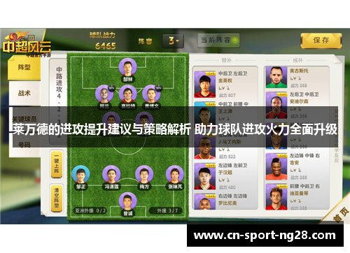 莱万德的进攻提升建议与策略解析 助力球队进攻火力全面升级 莱万德的进攻提升建议与策略解析 助力球队进攻火力全面升级