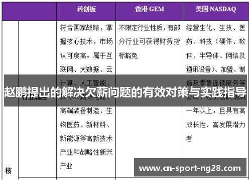 赵鹏提出的解决欠薪问题的有效对策与实践指导 赵鹏提出的解决欠薪问题的有效对策与实践指导